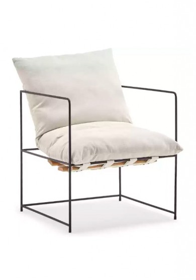 Aslan Lounge Chair - Ivory White Linen